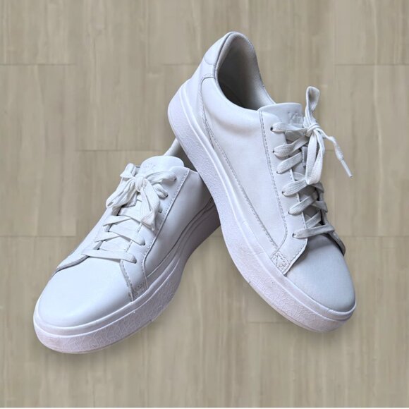 Kizik Vegas White Hands-Free Slip-On Sneakers Tie-Less Womens 9 / Mens 7.5 - Picture 1 of 7